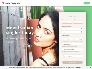 iranianpersonals.com screenshot