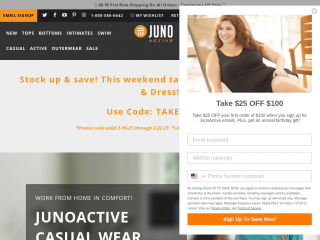 junoactive.com screenshot