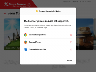 kenya-airways.com screenshot