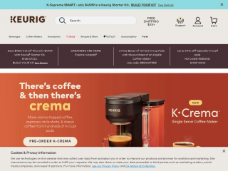 keurig.com screenshot