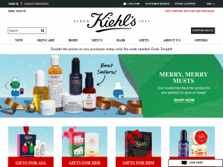 kiehls.com screenshot