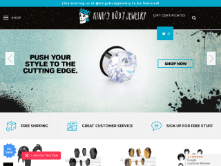 kingsbodyjewelry.com screenshot
