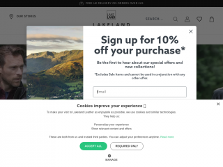 lakelandleather.co.uk screenshot