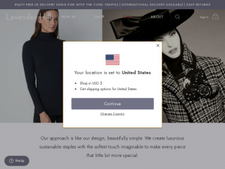 lavenderhillclothing.com screenshot