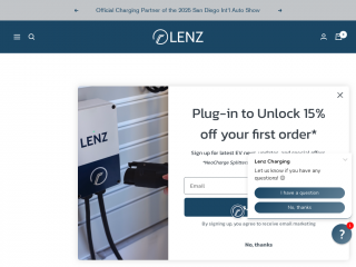 lenzcharging.com screenshot