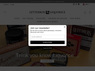 letterboxliquorice.co.uk screenshot