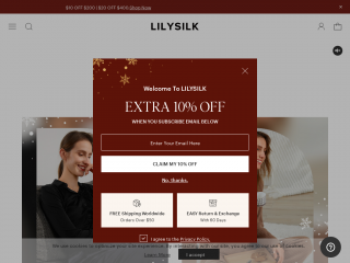 lilysilk.com screenshot