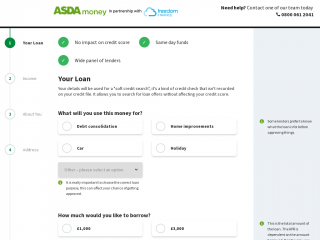 loans.asda.com screenshot