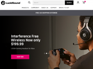 lucidsound.com screenshot