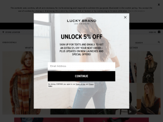 luckybrand.com screenshot