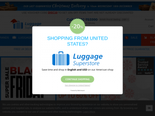luggagesuperstore.co.uk screenshot