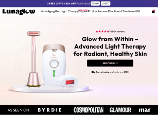 lunaglow.co screenshot