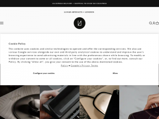 lunarartefacts.com screenshot