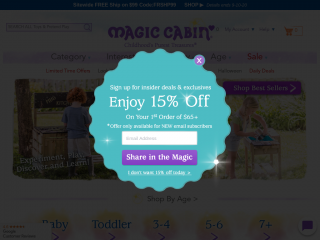 magiccabin.com screenshot