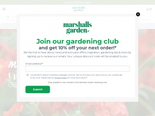 marshallsgarden.com screenshot