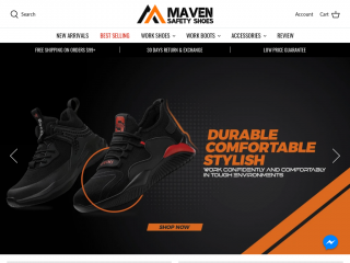 mavensafetyshoes.com screenshot