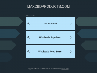 maxcbdproducts.com screenshot