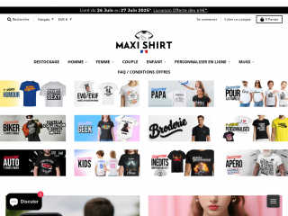 maxishirt.fr screenshot