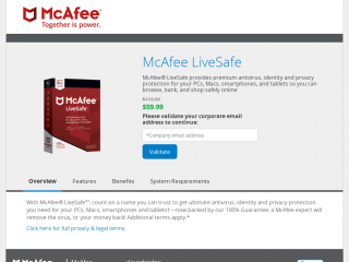 mcafeehup.com screenshot