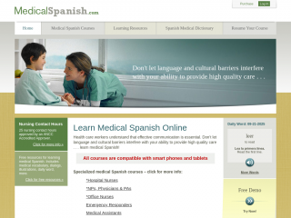 medicalspanish.com screenshot