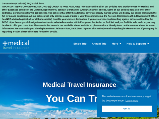 medicaltravelinsurance.co.uk screenshot