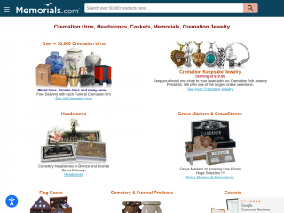 memorials.com screenshot