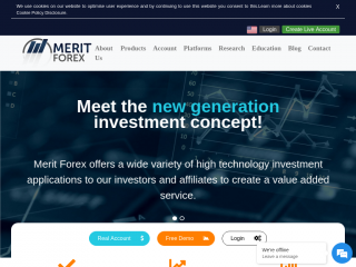 meritforex.com screenshot