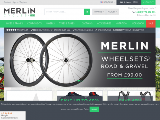 merlincycles.com screenshot