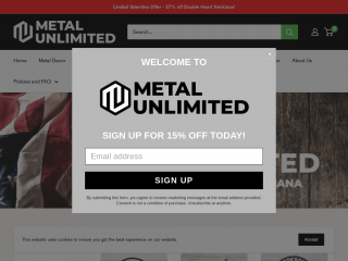 metalunlimited.com screenshot