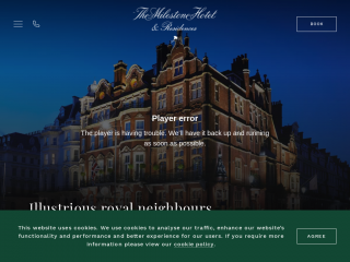 milestonehotel.com screenshot