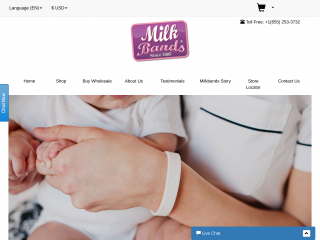 milkbands.com screenshot