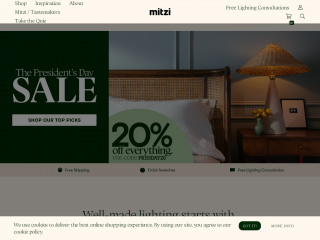 mitzi.com screenshot