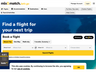 mixandmatchtravel.com.au screenshot