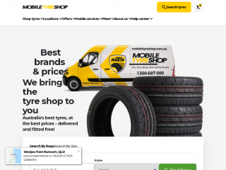 mobiletyreshop.com.au screenshot