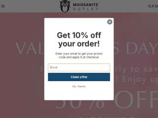 moissaniteoutlet.com screenshot