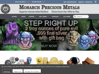 monarchpreciousmetals.com screenshot