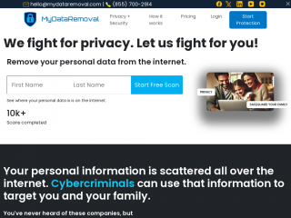 mydataremoval.com screenshot
