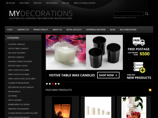 mydecorations.com.au screenshot