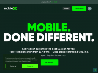 mymobilex.com screenshot