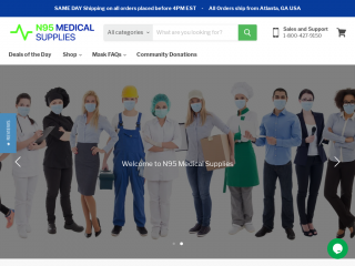 n95medicalsupplies.com screenshot
