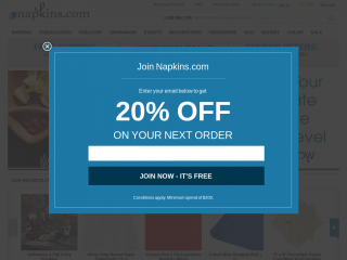 napkins.com screenshot