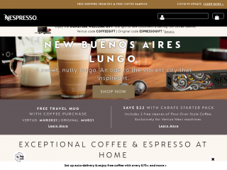 nespresso.com screenshot