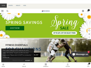 newoptionssports.com screenshot