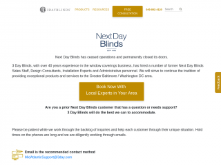 nextdayblinds.com screenshot
