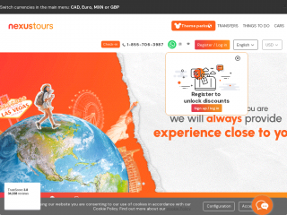 nexustours.com screenshot