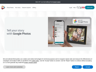 nixplay.ca screenshot