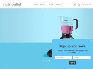 nutribullet.com screenshot