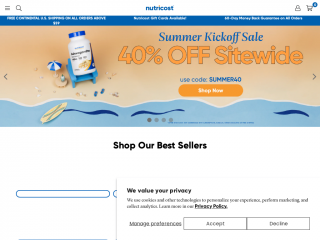 nutricost.com screenshot