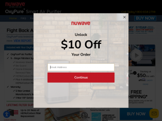 nuwaveairpurifier.com screenshot