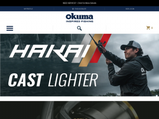 okumafishingusa.com screenshot